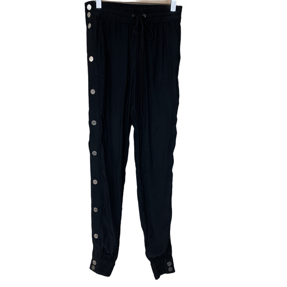 LPA Pant 552 Hip Hop Snap Sides Jogger in Black - Picture 8 of 9
